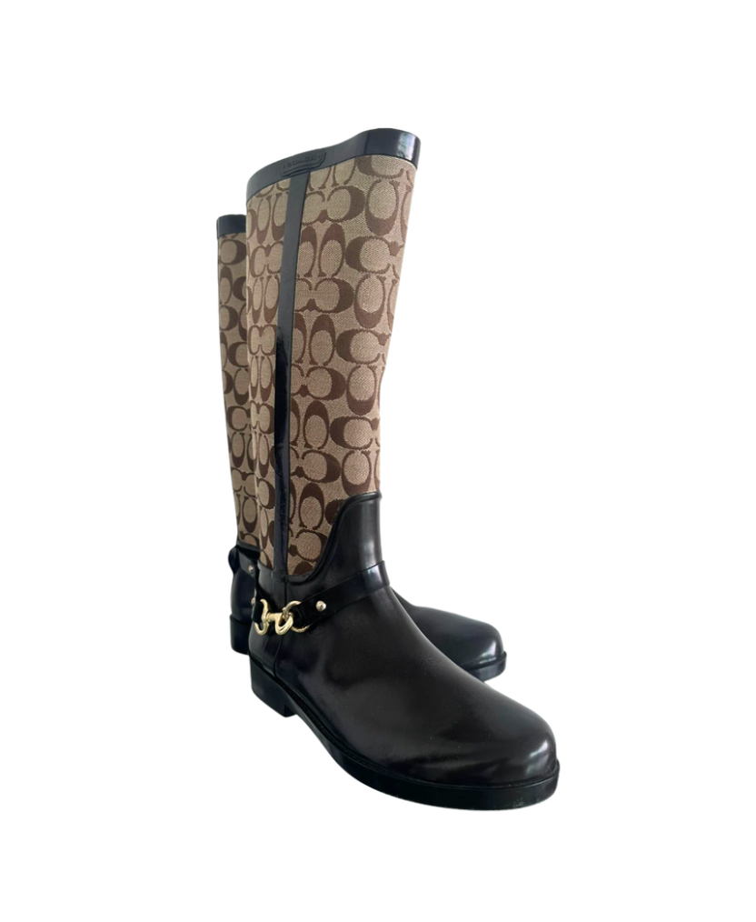 Botas Coach Signature Canvas Riding