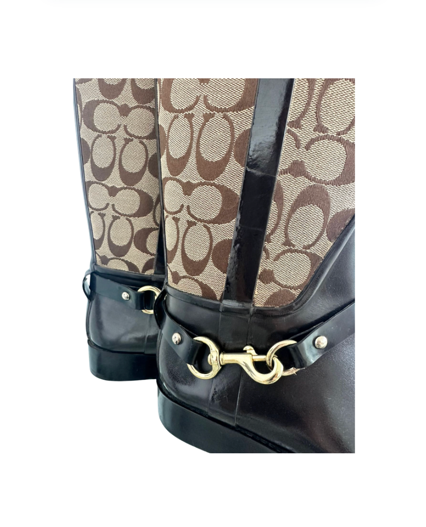 Botas Coach Signature Canvas Riding